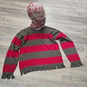 Freddy Kruger mask and size large  sweater. Mask is new.